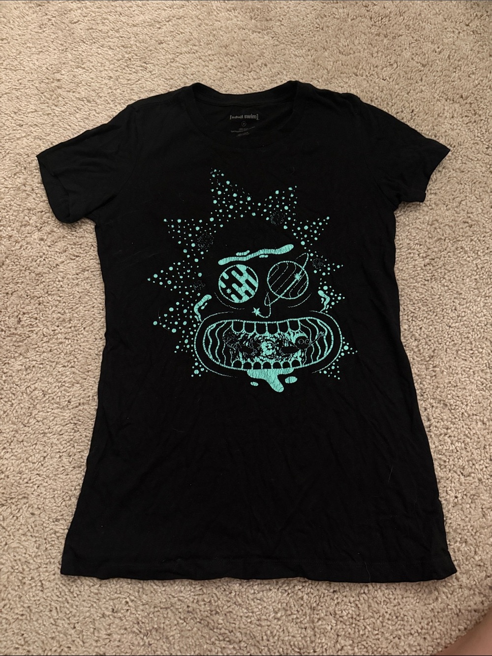 Rick & Morty Black Short-Sleeve Graphic Tee with Illustration - Women